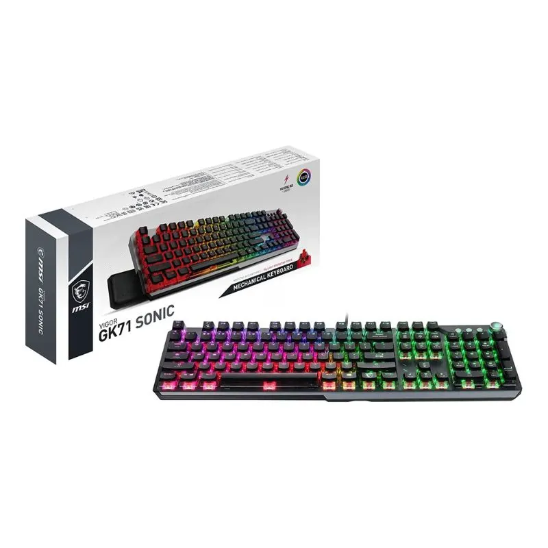 Keyboard MSI VIGOR GK71 SONIC, Mechnical RGB Gaming Keyboard, Blue Switches