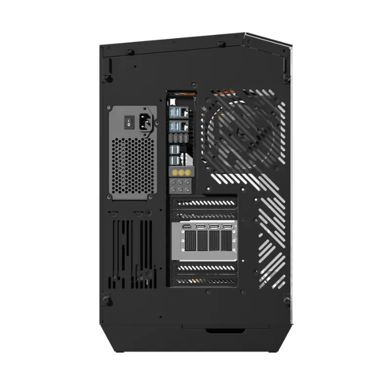 Desktop DarkFlash DY470 ATX Gaming PC Case With (4x Pre-installed ARGB fans) - Black view 6