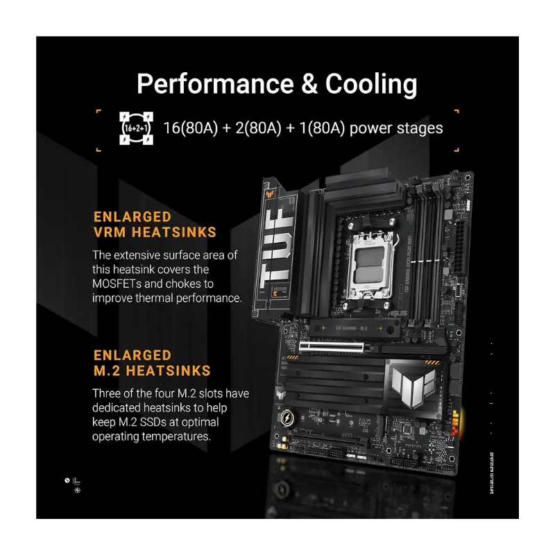 Motherboard ASUS TUF GAMING X870-PLUS WIFI Motherboard view 3