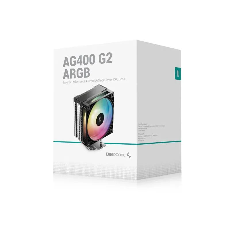 Cooler DeepCool AG400 120mm ARGB CPU Air Cooler - Black view 3