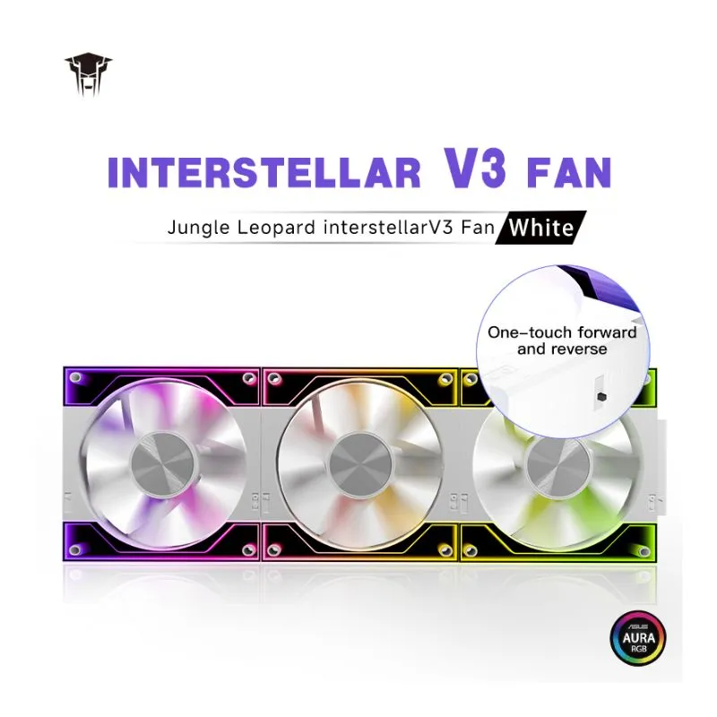 Cooler Jungle Leopard Interstellar V3 ARGB 120mm Reversible (3-Pack Fans) - White alternate