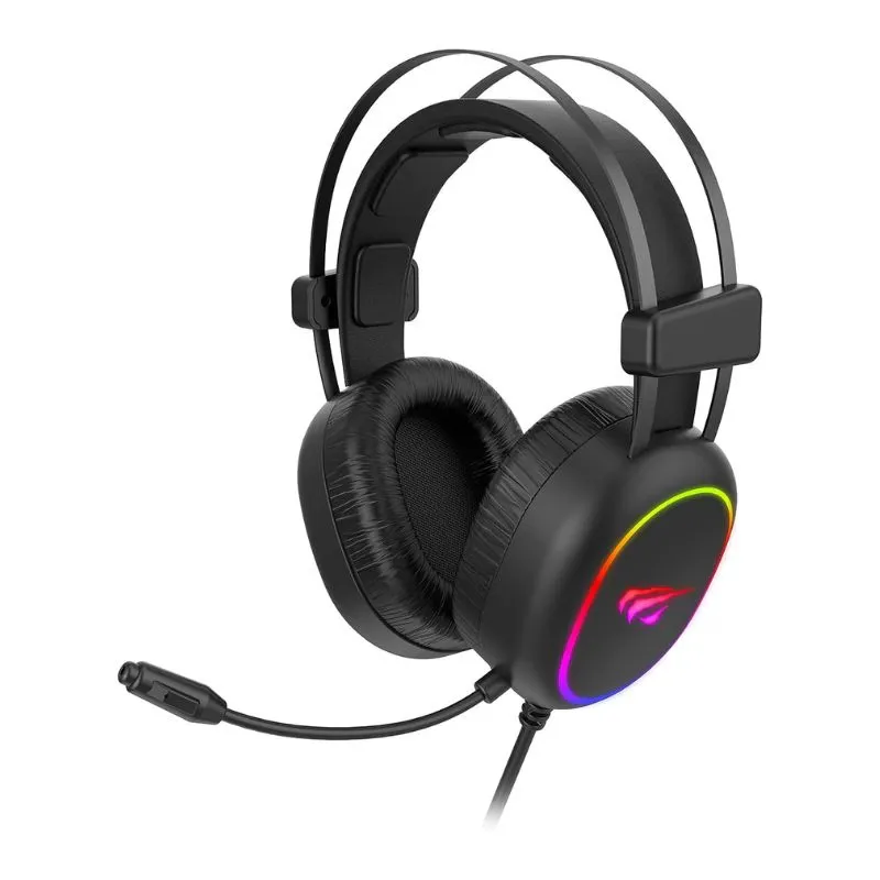 Headset Havit H2016D RGB Wired, Surround Sound Gaming Headset with Mic - Black view 2