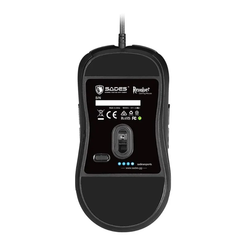 Mouse SADES Revoluer S11 RGB Gaming Mouse - Black view 3