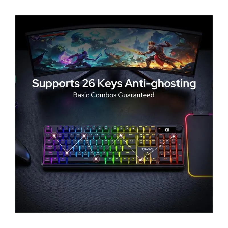 Keyboard Redragon VOLCANO K526-WL Wireless Gaming view 4