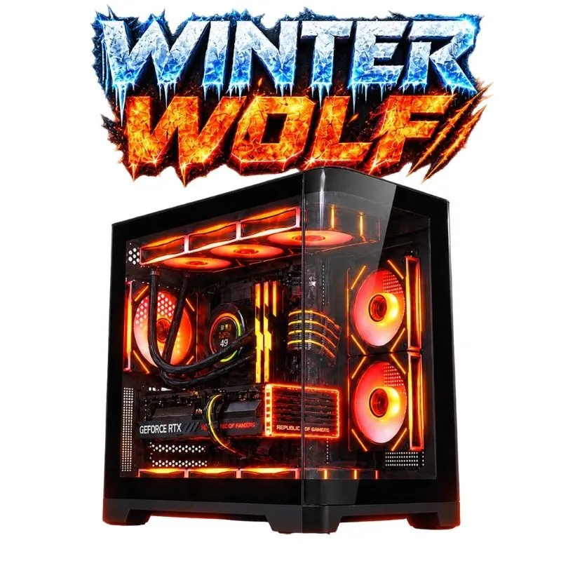 Desktop Winter Wolf Gaming PC - AMD Ryzen 5 7600X, Palit RTX 5060 Ti Infinity 16GB, ANACOMDA 32GB (16X2) DDR5 6000Hz BLACK, AGI AI828 1TB NVMe Gen4