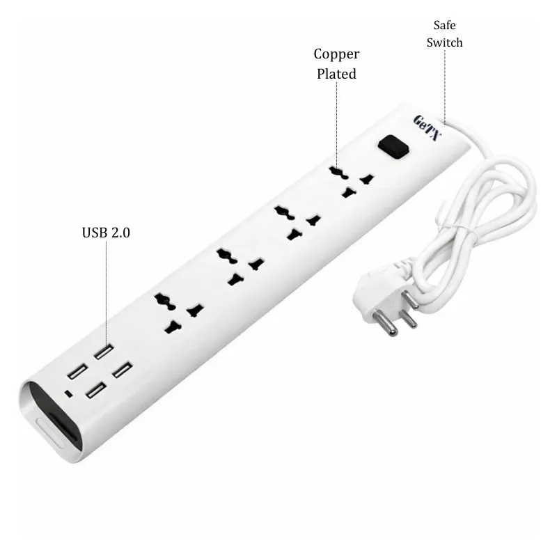 Cable GETX MTS-160 Extension Socket with USB Charging Ports view 2