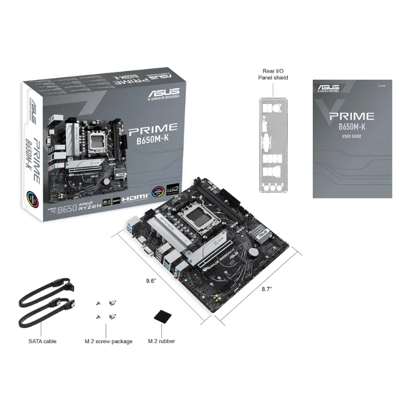 Motherboard ASUS PRIME B650M-K Motherboard view 4