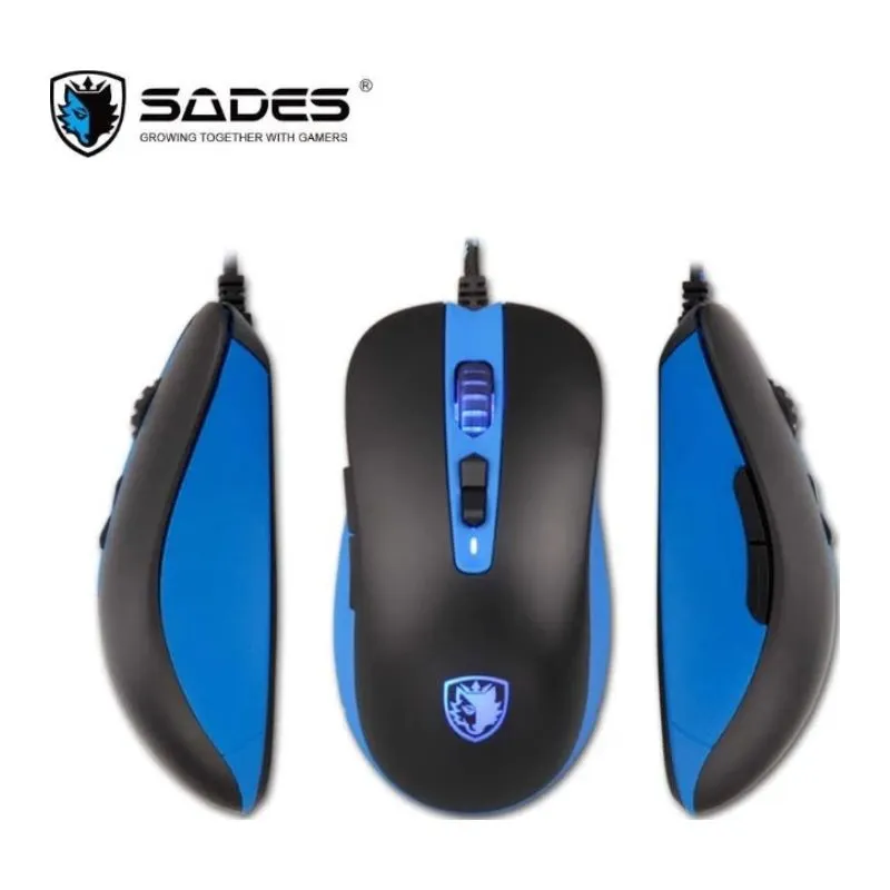 Mouse SADES Musket S15, Wired RGB Gaming Mouse - Blue view 4