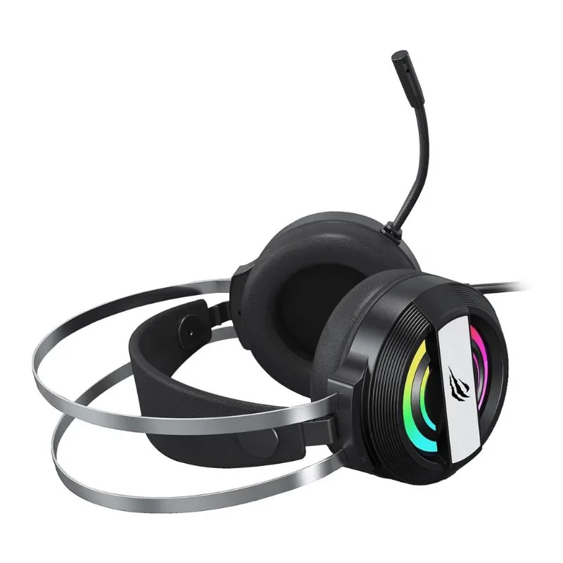 Headset Havit H2026D RGB Wired, Surround Sound Gaming Headset with Mic - Black view 4