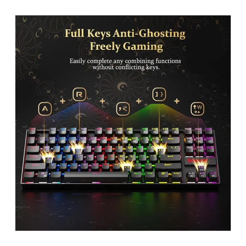 Keyboard Redragon K552 RGB Arabic - Black Wired Gaming view 5