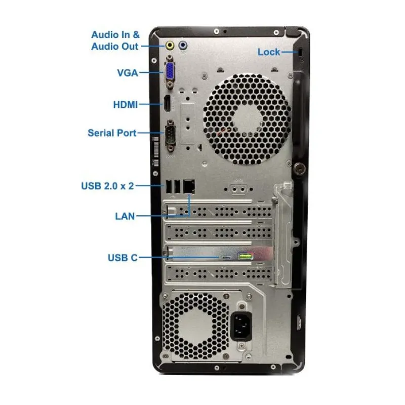 Storage HP PRO TOWER 290 G9 Desktop PC - Intel Core i5-12400, 4GB RAM, 1TB HDD, DOS + HP Monitor P204V 19.5-inch view 4