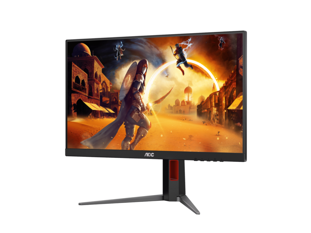 AOC 27G4 27 Inch IPS FullHD 180Hz, 1ms, HDR10 Gaming Monitor HDMI 2.0, DisplayPort Height Adjustable Stand, Black & Red - Image 2