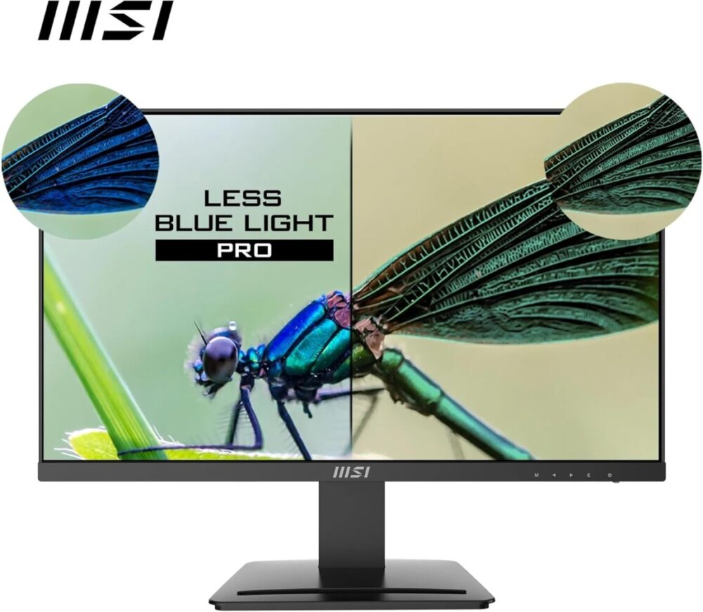 MSI PRO MP243X 23.8 Inch 1920 x 1080 Full HD Monitor Ergonomic Design, Blue Light Reduction, Seamless Connectivity - Image 4