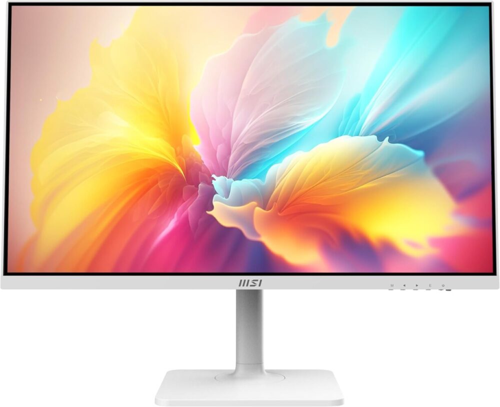 MSI Modern MD272QXPW 27-inch IPS 2560 x 1440 (QHD) Computer Monitor, 100 Hz, Adaptive-Synch, HDR 400, HDMI, DisplayPort, USBC 65W Power Delivery, KVM, VESA, Height Adjustable, Speaker, 1ms, White - Image 2