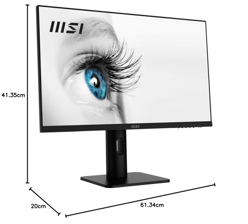 MSI PRO MP273AP 27 Inch Full HD Office Monitor 1920x1080 IPS Panel, 100 Hz, VESA Mount Support, Built-in Speakers, Display Kit Support, 4-Way Adjustable, 1 x HDMI 1.4b, 1 x DP 1.2a, 1 x D-Sub(VGA) - Image 11