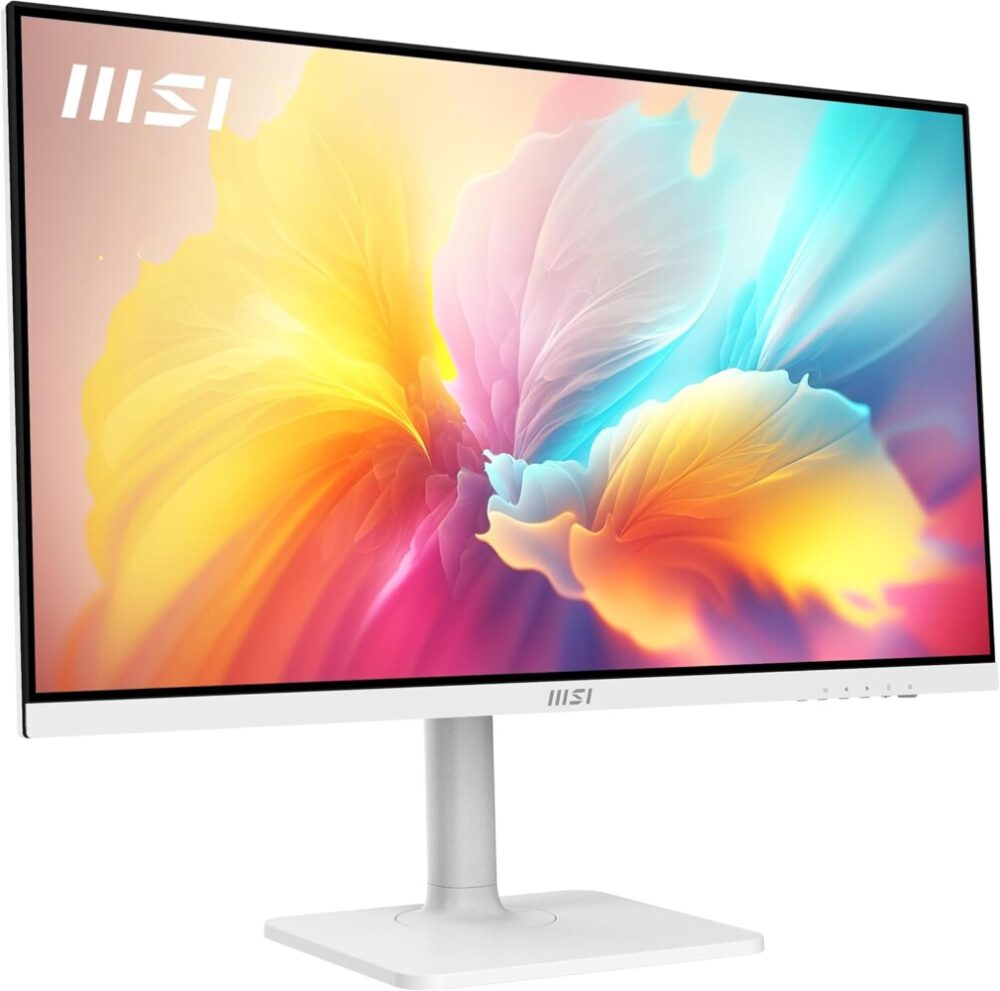 MSI Modern MD272QXPW 27-inch IPS 2560 x 1440 (QHD) Computer Monitor, 100 Hz, Adaptive-Synch, HDR 400, HDMI, DisplayPort, USBC 65W Power Delivery, KVM, VESA, Height Adjustable, Speaker, 1ms, White - Image 3