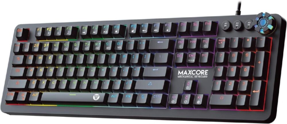 FANTECH MK852 MAXCORE RGB Gaming Mechanical Keyboard | OUTEMU BLUE SWITCH | Double SHOT KeyCaps | MACRO Support | ALL KEYS ANTI GHOSTING | MEDIA KEYS